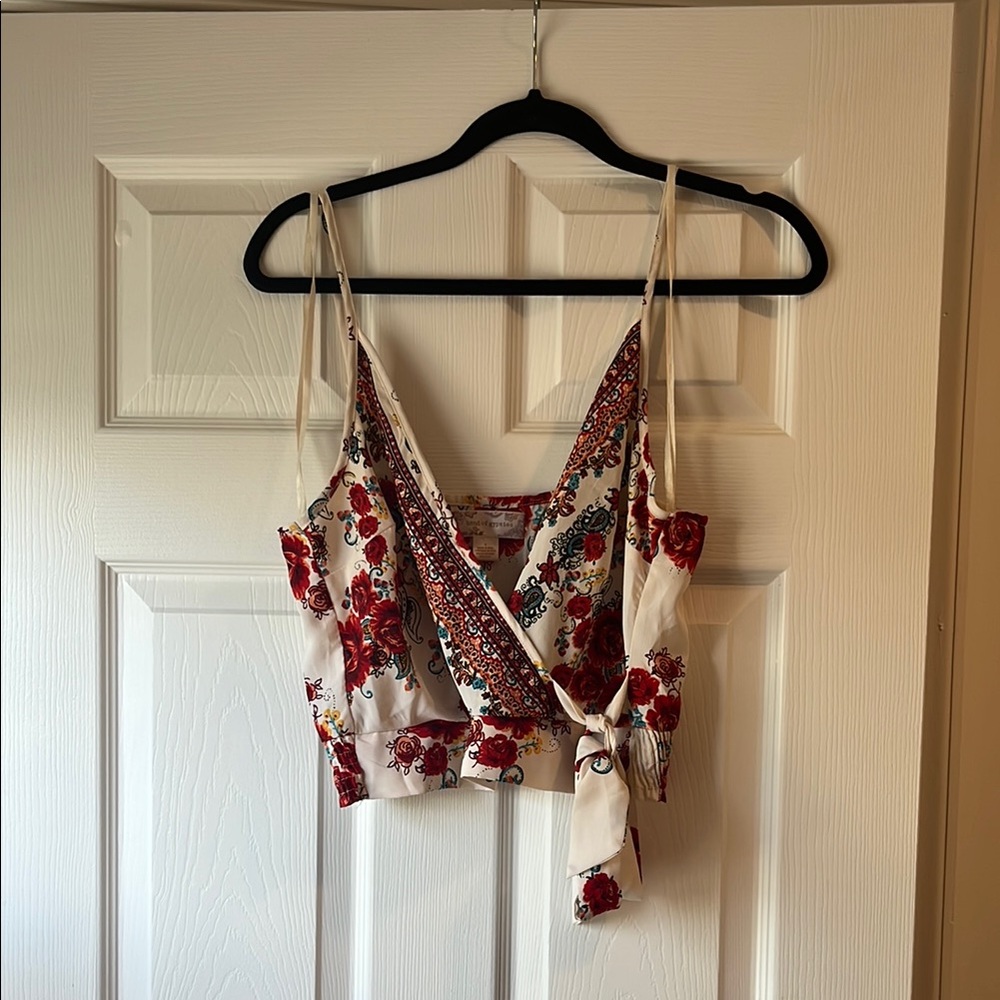 Floral Wrap Crop Top
